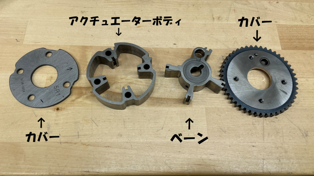 分解されたVTCアクチュエーター