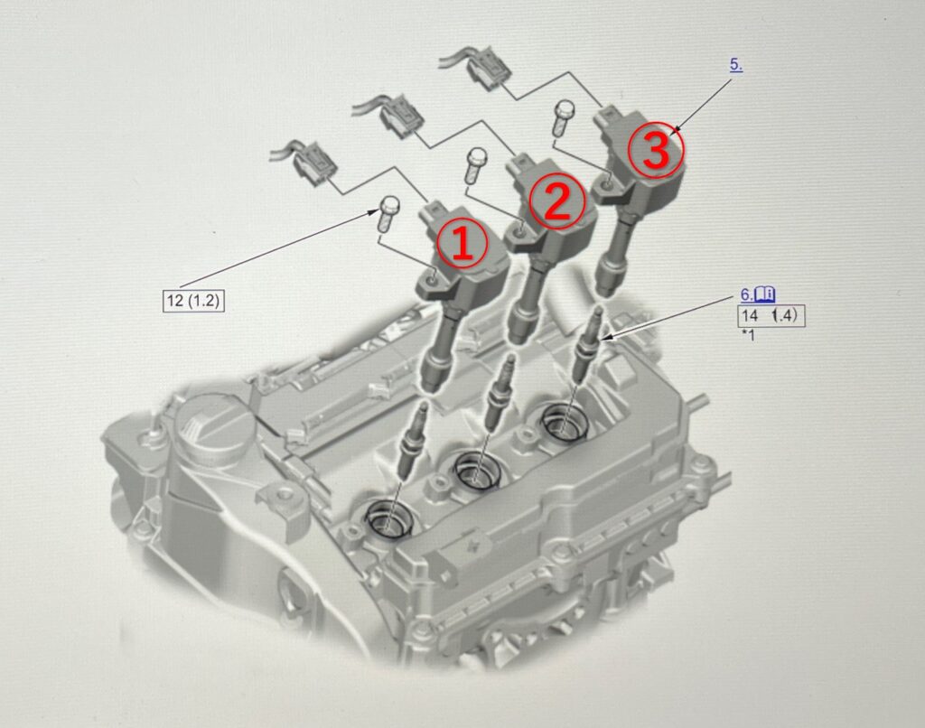 N-BOXのプラグ周りの展開図