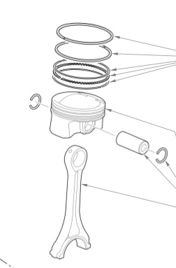 ピストン周りの展開図